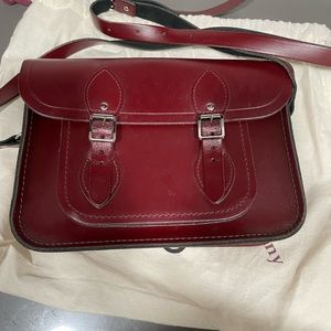 11 Inch Leather Buckle Satchel